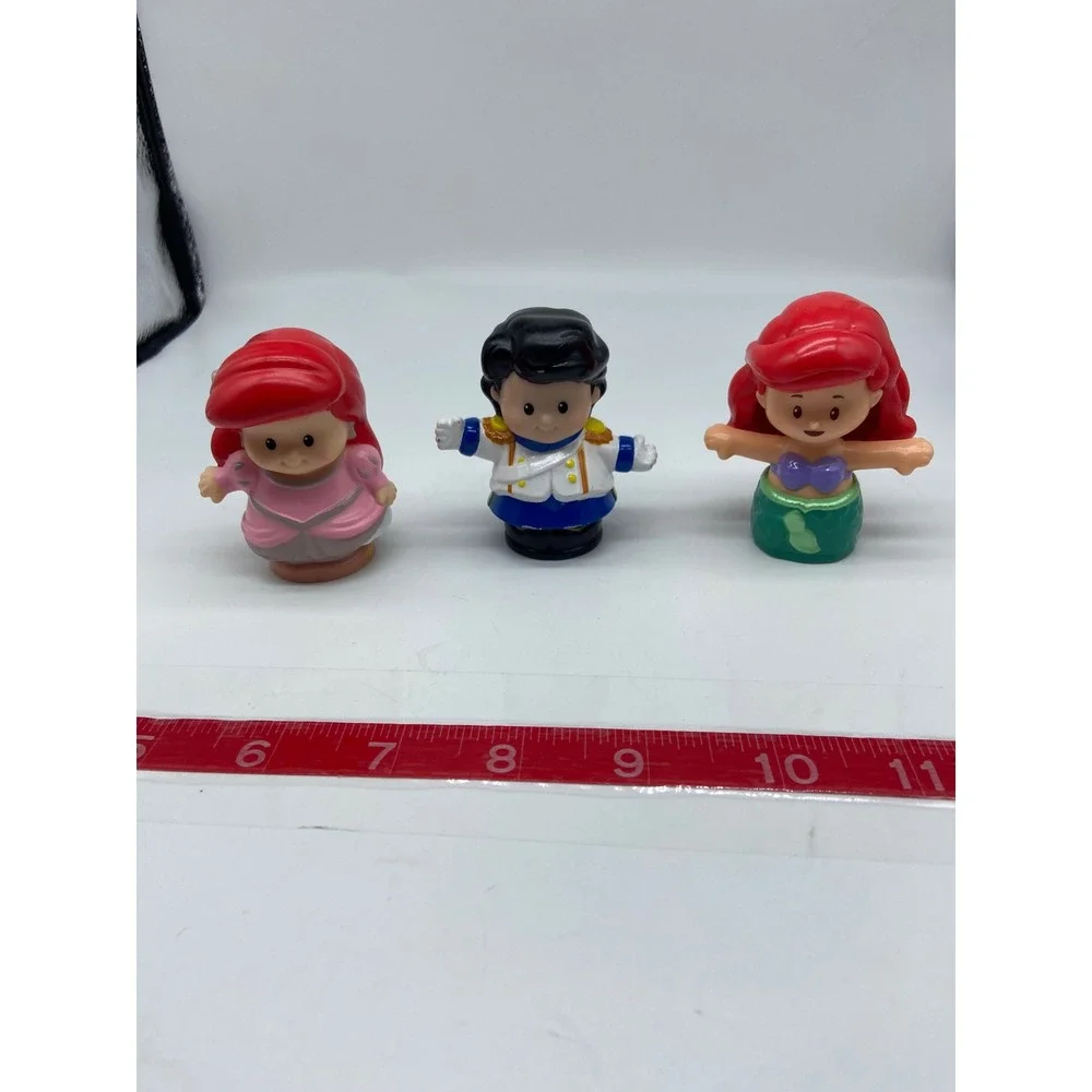 Fisher Price Little People Disney Ariel Prince Eric Figures Red Blue Green Pink